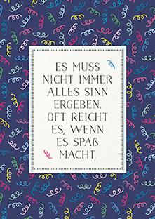 Postkarte - La Card - Oft reicht es, wenn es Spaß macht