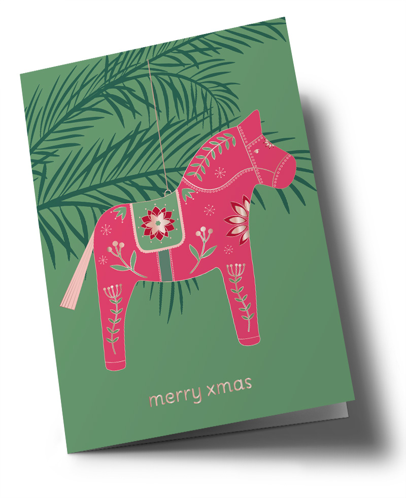 Klappkarte C6 - Toni Starck - Skandi Pferd