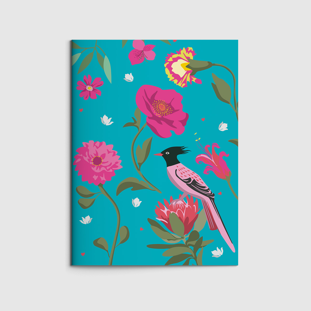 Booklet A5 - happiness - Pink Bird