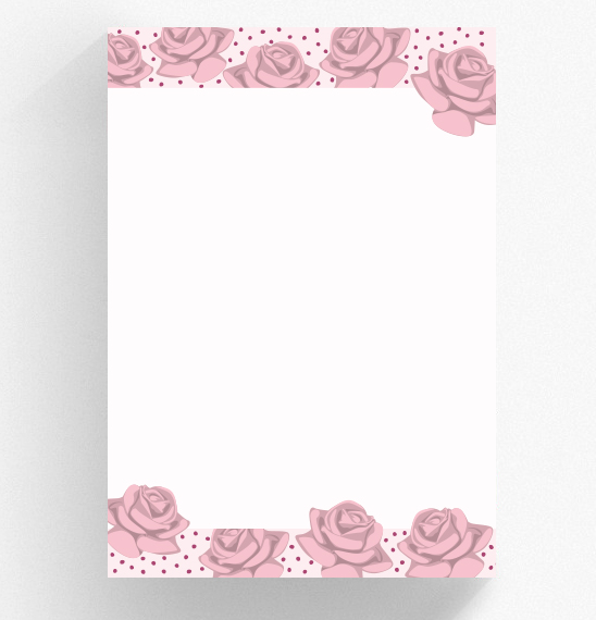 Notepad A4 - crissXcross - Roses Notepad A4 - crissXcross - Roses