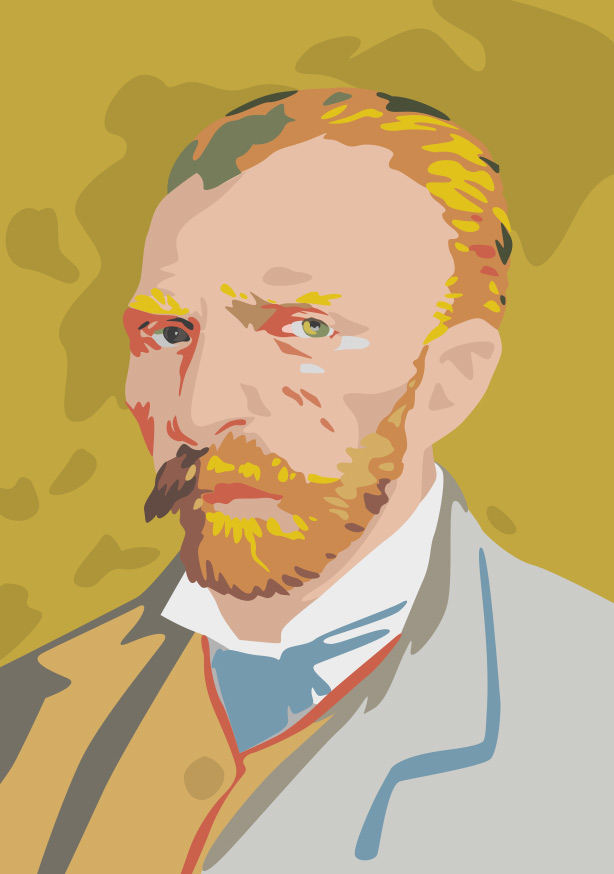 Postcard - Museum Art - Portait Winter 1887/87, van Gogh Postcard - Museum Art - Portait Winter 1887/87, van Gogh