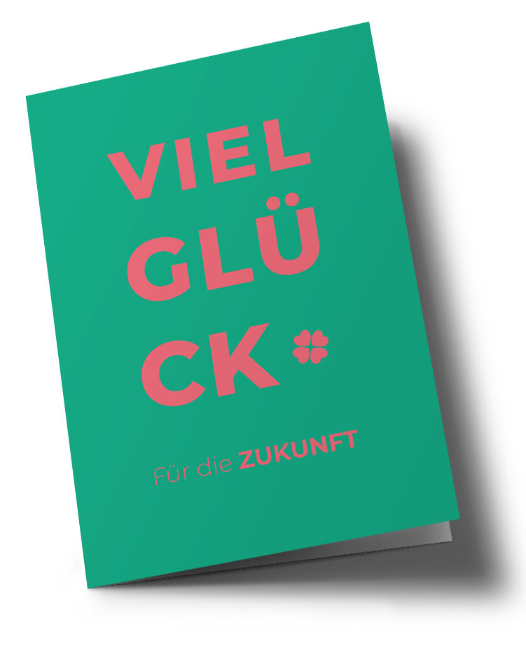 Doublecard C6 - typestyle - Viel Glück Doublecard C6 - typestyle - Viel Glück