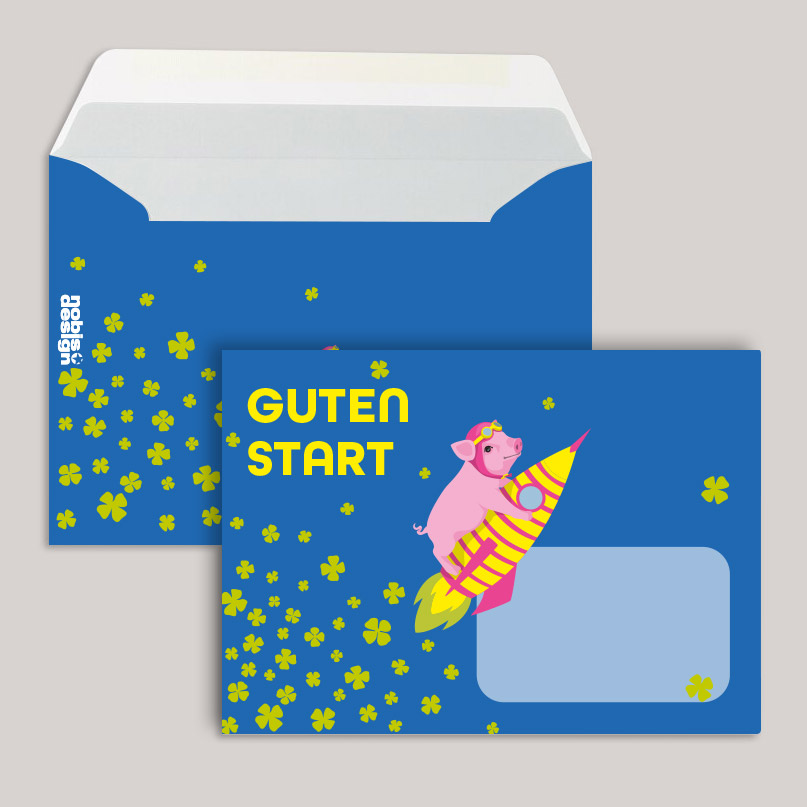 Umschlag - neonstyle - Guten Start