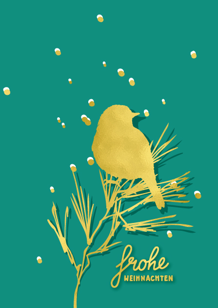 Postkarte - illi - Goldprägung - TITA Postkarte - illi - Goldprägung - TITA