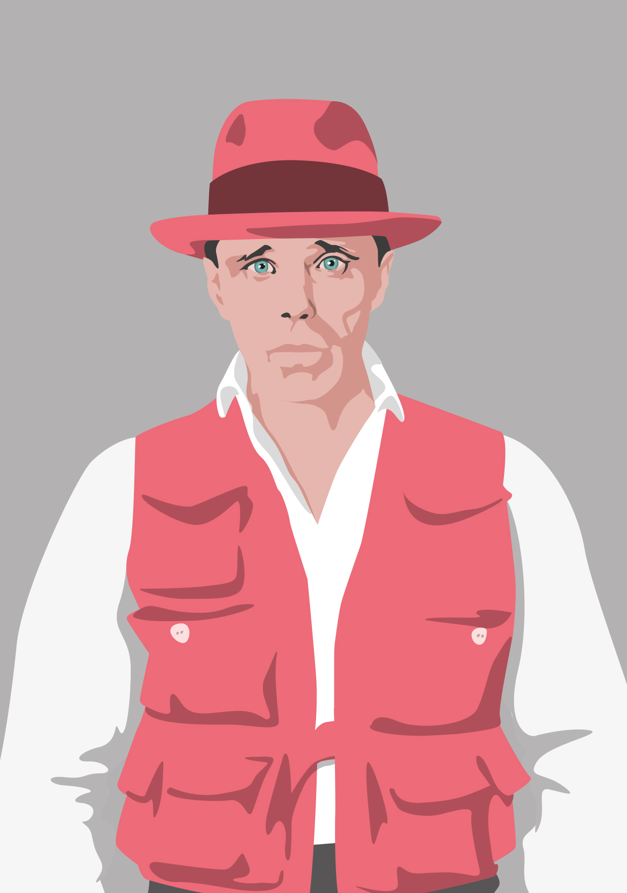 Postcard - pop art new generation - Artist with hat Postcard - pop art new generation - Artist with hat