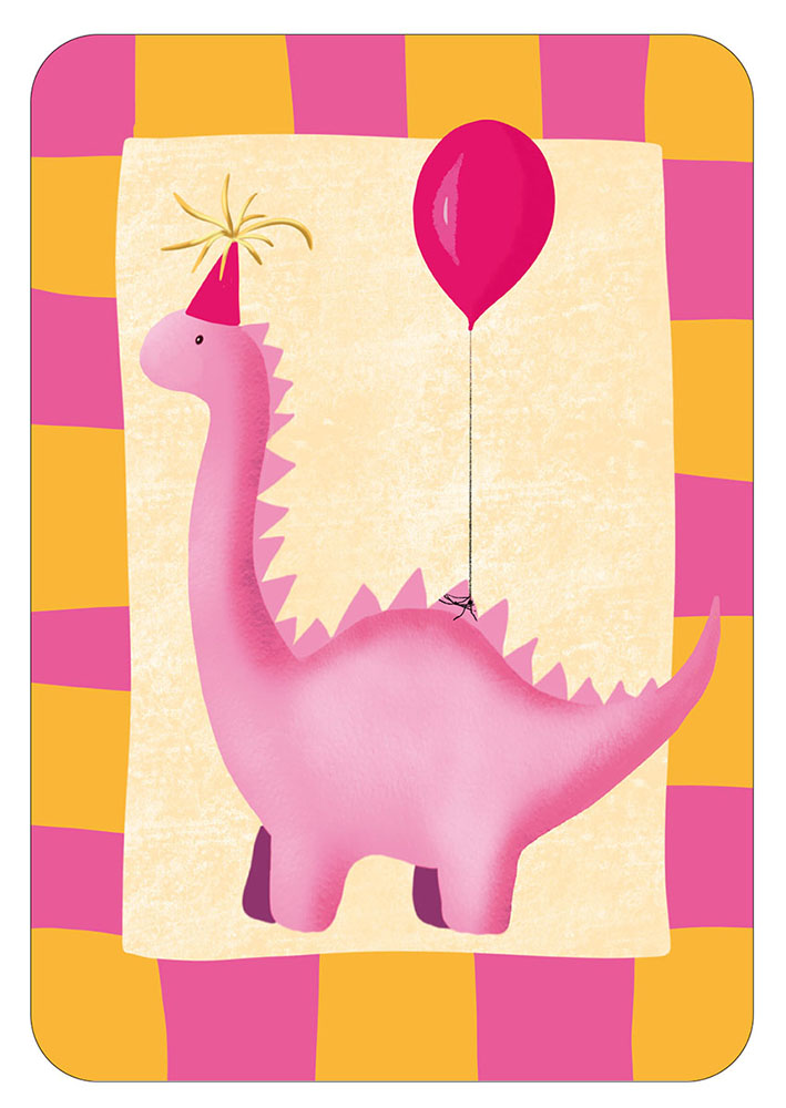 Postcard - Toni Starck - Lollipop - Birthday Dino