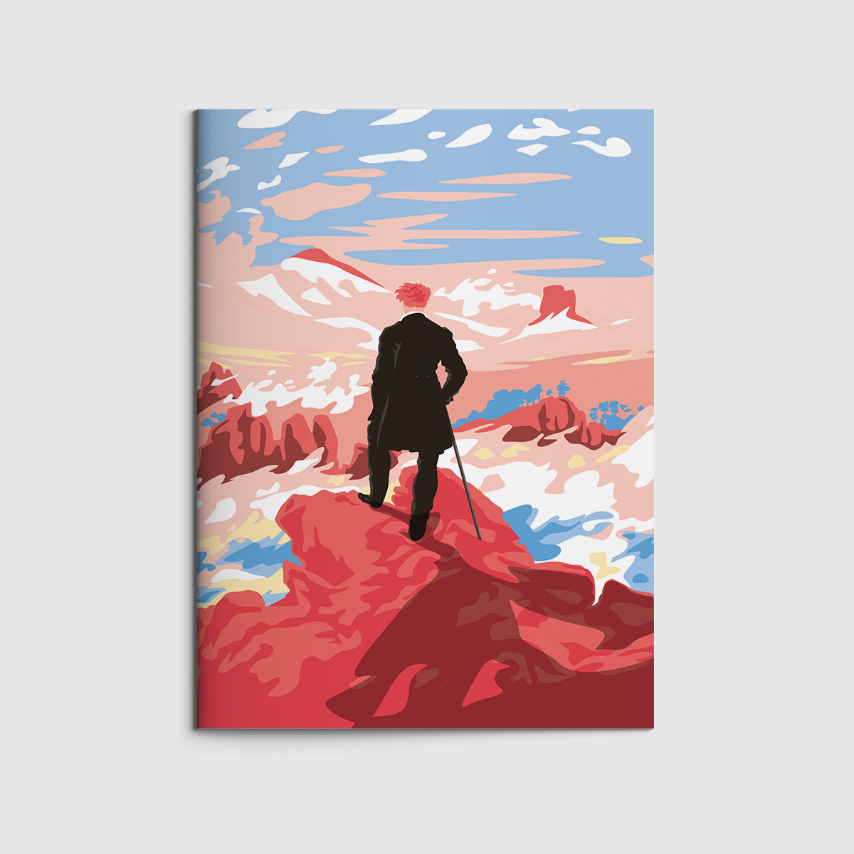 Notizheft A5 - Museum Art - Wanderer über dem Nebelmeer - C.D. Friedrich Notizheft A5 - Museum Art - Wanderer über dem Nebelmeer - C.D. Friedrich