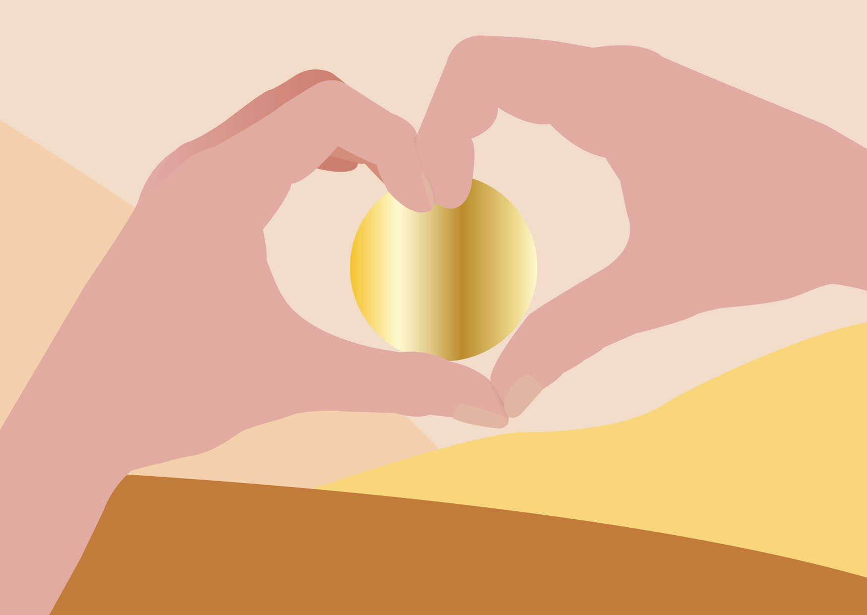 Postcard - Toni Starck - hand heart