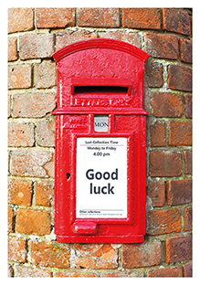 Postkarte - La Card - Post box good luck Postkarte - La Card - Post box good luck