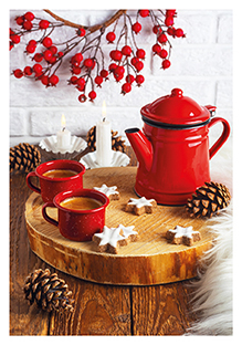 Postkarte - La Card - Red can