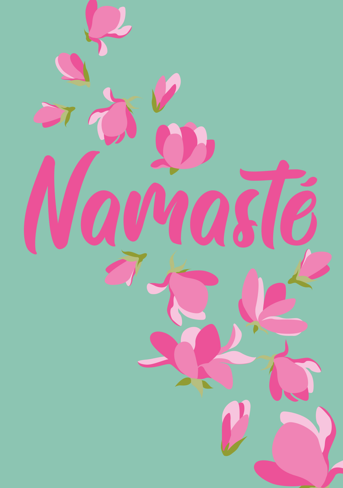 Postkarte - Happiness - Namaste