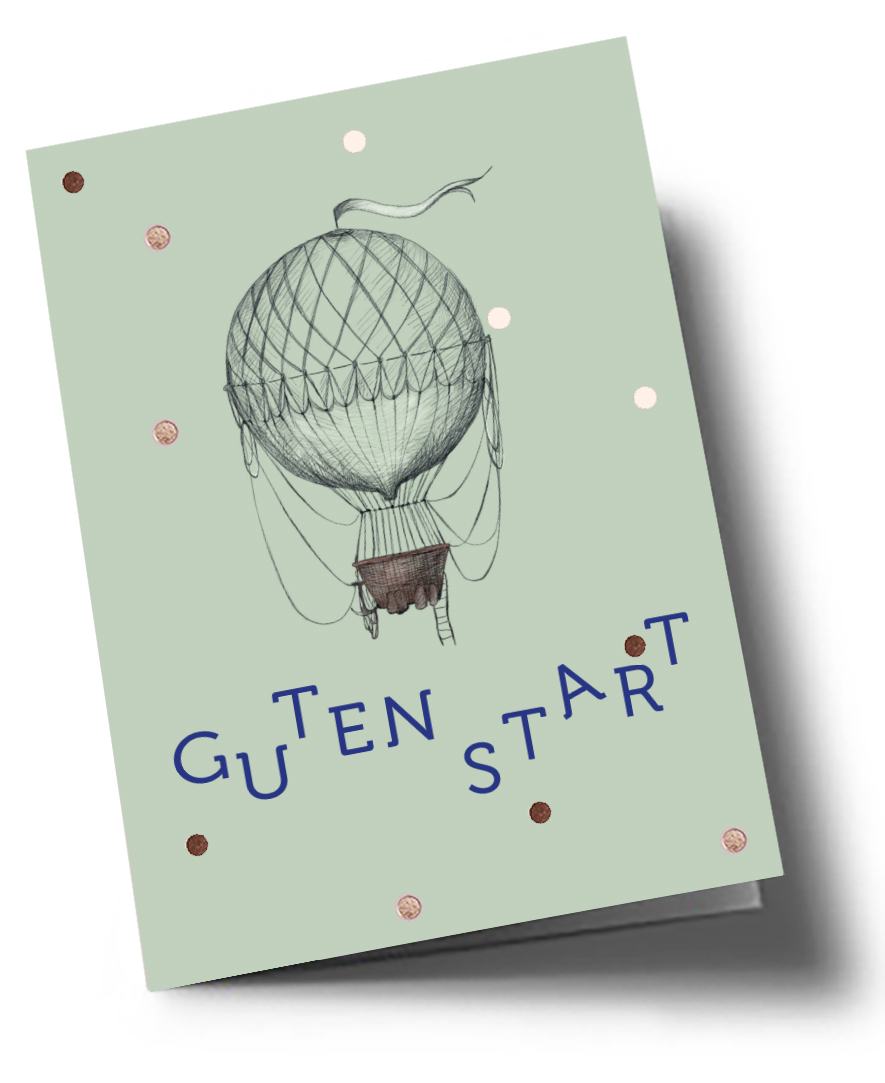 Doublecard C6 - Typoesie - Guten Start Doublecard C6 - Typoesie - Guten Start