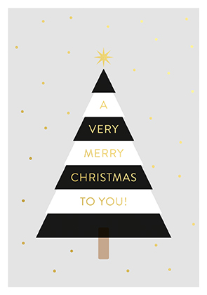Postkarte - La Card - A very merry christmas to you