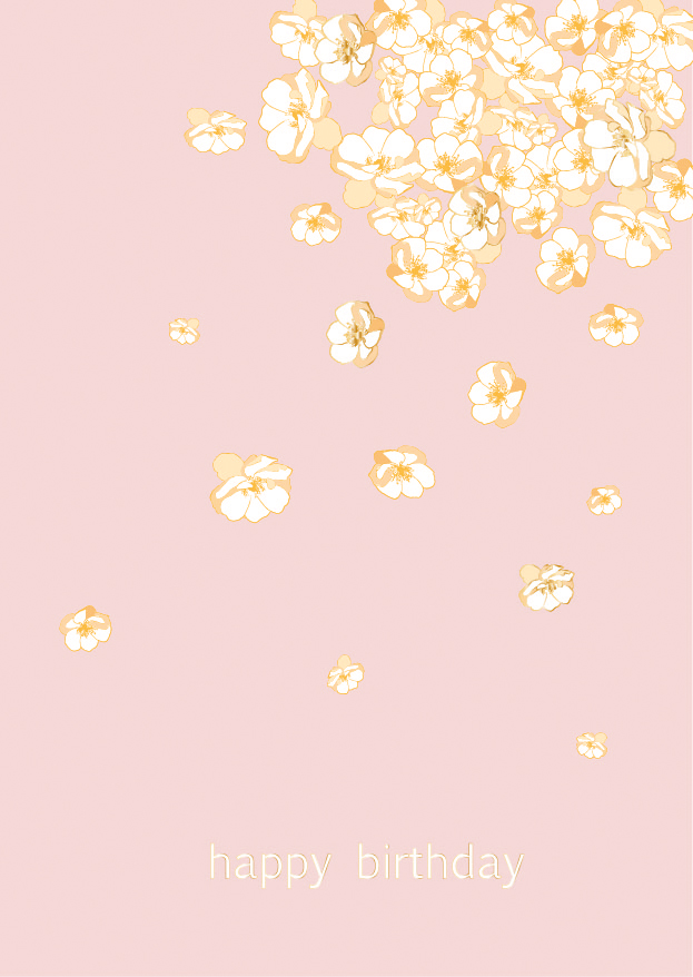 Postcard - Toni Starck - Flower rain, happy birthday