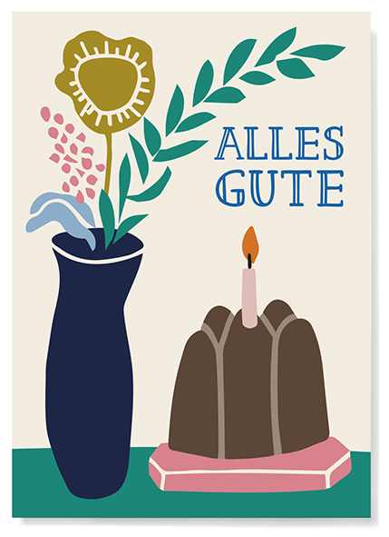 Postkarte - familytree - Alles Gute Gugelhupf Postkarte - familytree - Alles Gute Gugelhupf
