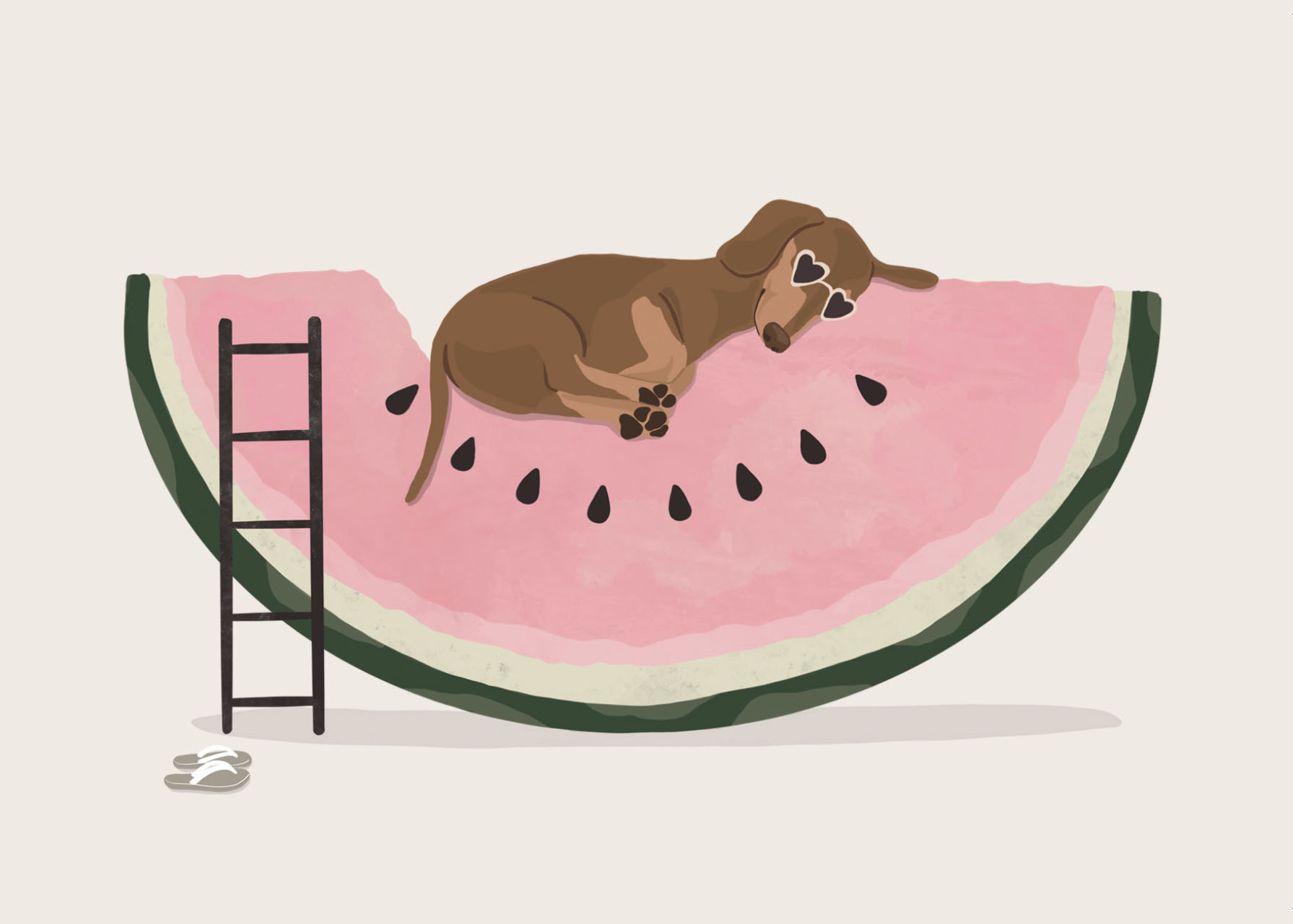 Postcard - Alfie's Greetings - Watermelon