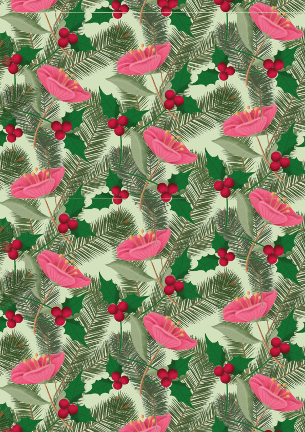 Geschenkpapier - toni starck pattern - Christmasflower