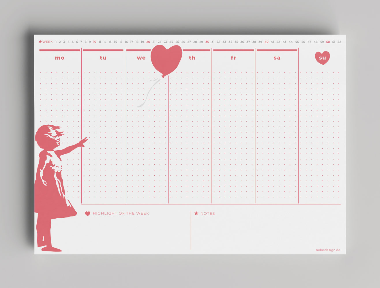 Weekly Planner A4 - neonstyle - BalloonGirl large