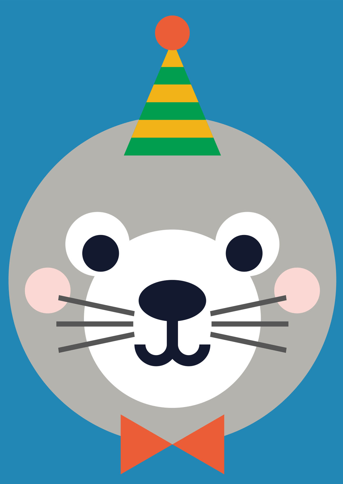 Postcard - Designfräulein - Funny Faces - Seal