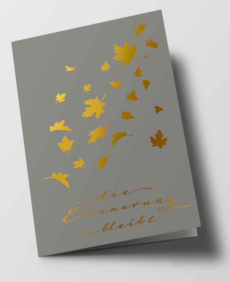 Klappkarte C6 - pure - die Erinnerung bleibt