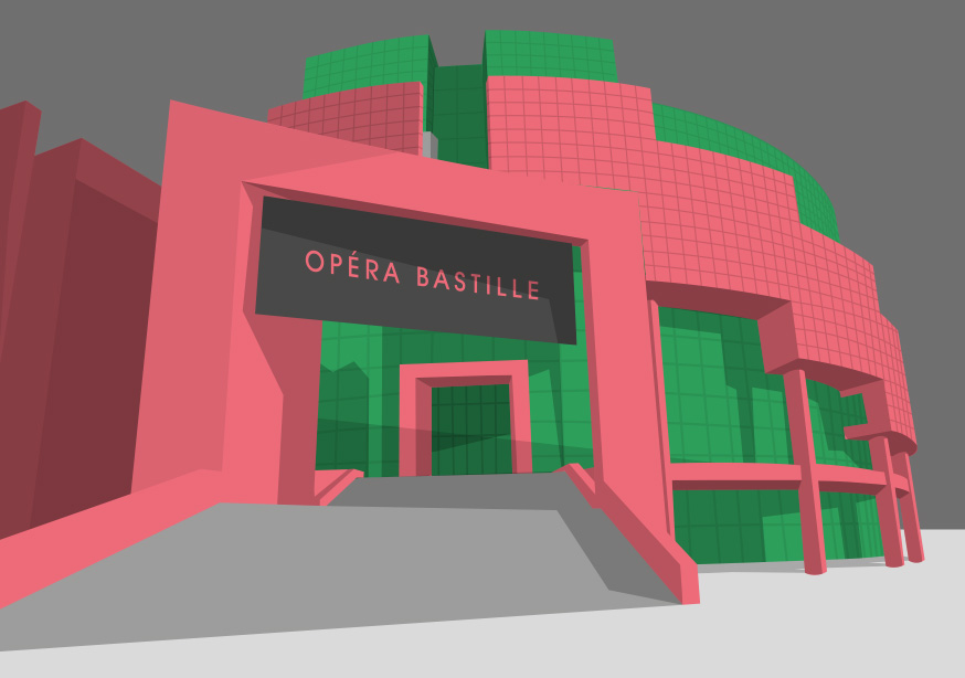 Postkarte -Bon Voyage- Opera Bastille Postkarte -Bon Voyage- Opera Bastille