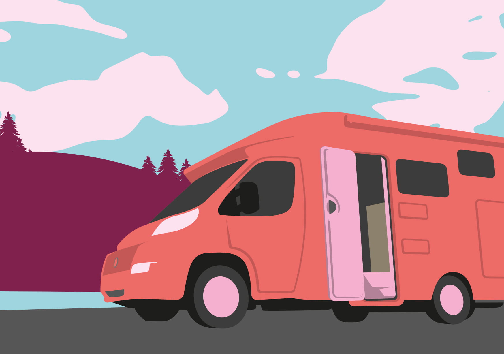Postkarte - luminous - Camper Dream