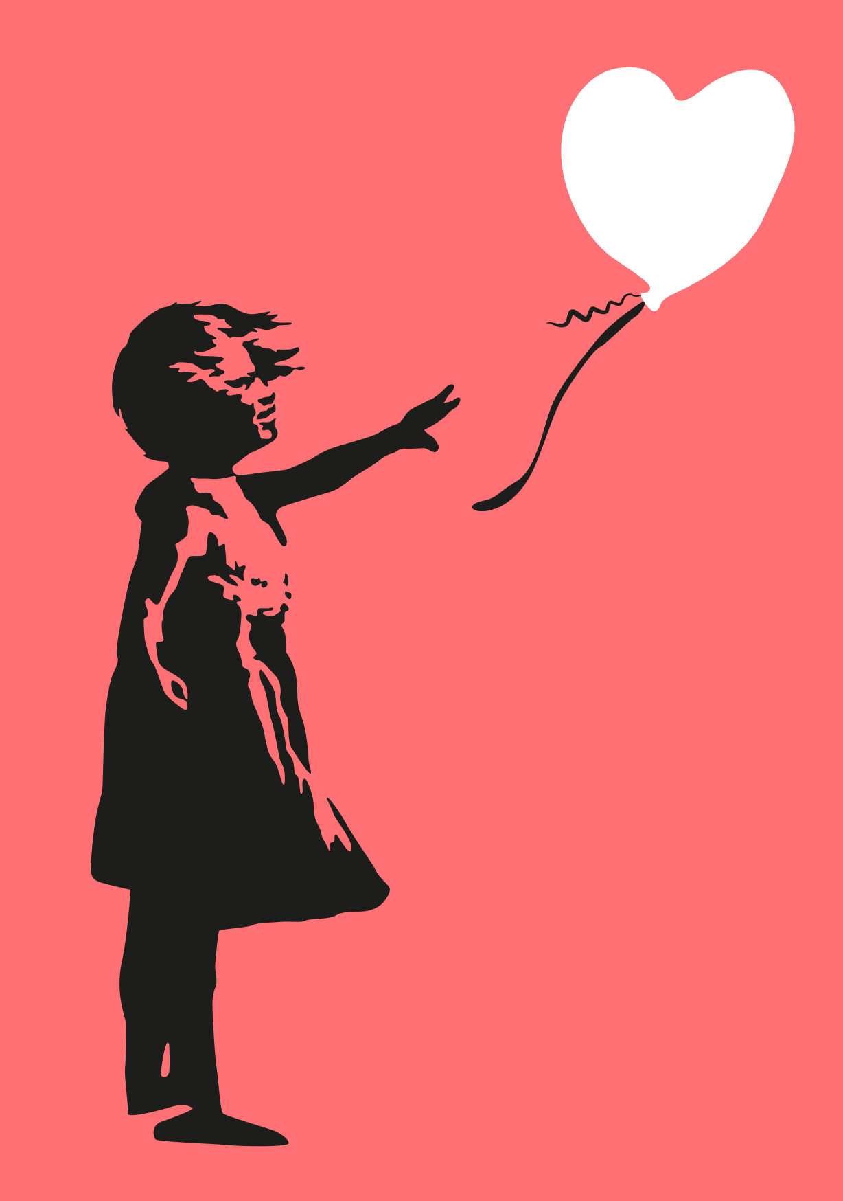 Postcard - Museum Art - Flying away balloon Postcard - Museum Art - Flying away balloon