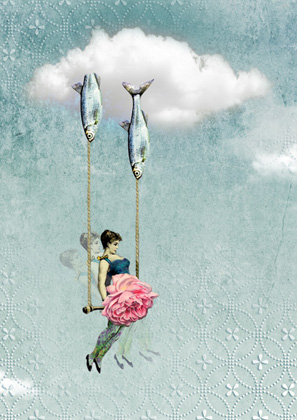 Postcard - La Tack - fischschaukel