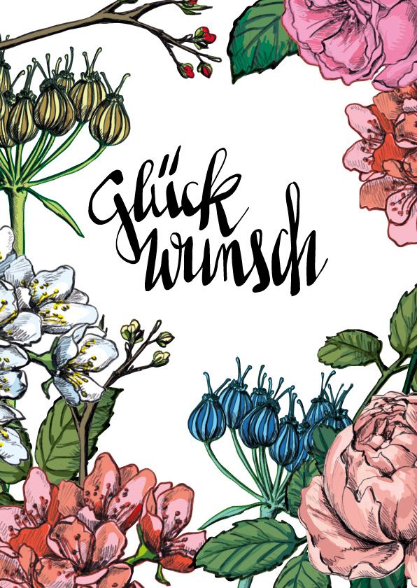 Postcard - illi - Glückwunsch 1 Postcard - illi - Glückwunsch 1