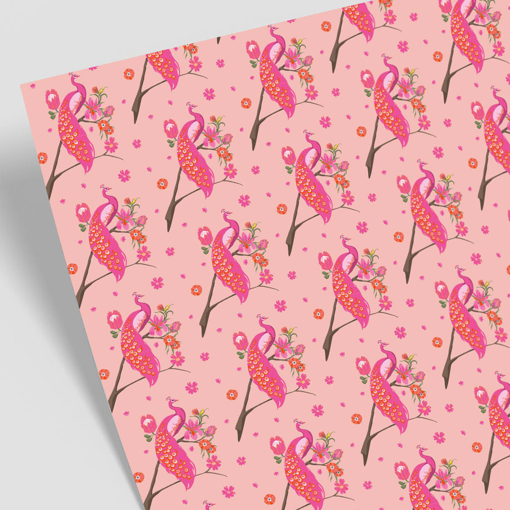 Wrapping paper - happiness - Peacock