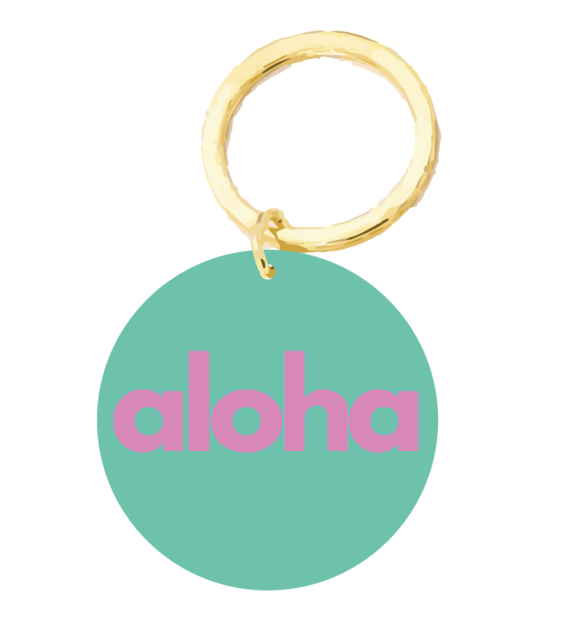 Key ring - Happy Plexis 5 cm - aloha