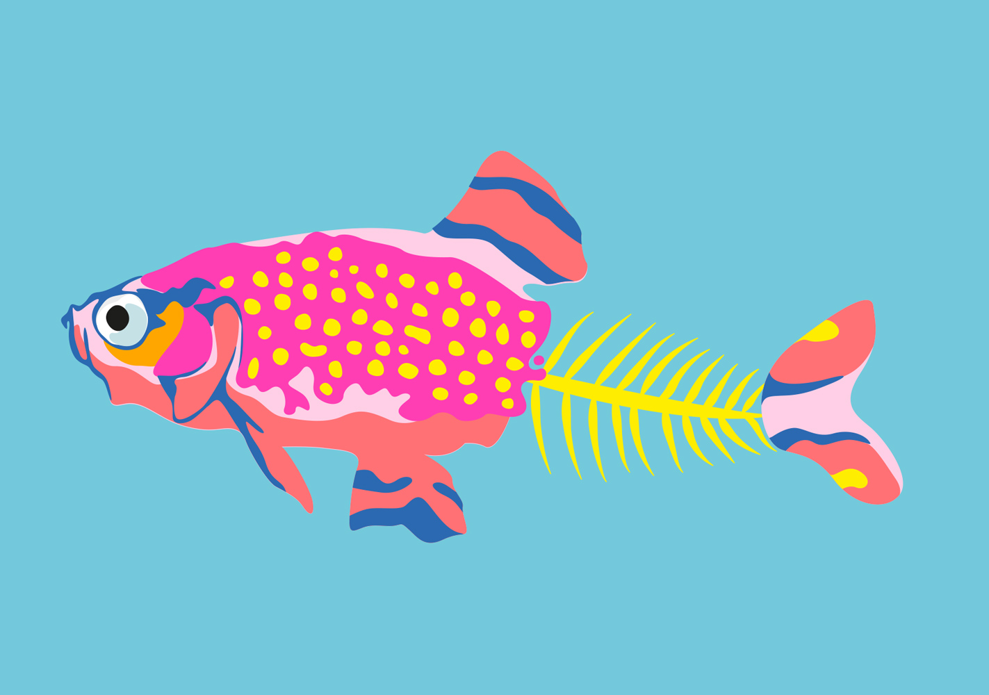 Postkarte - luminous - Fisch