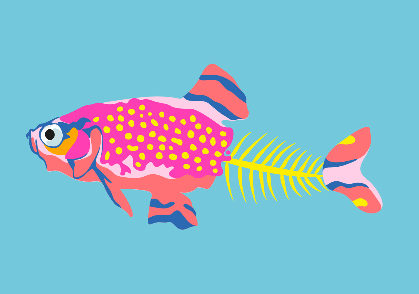 Postcard - luminous - Fish
