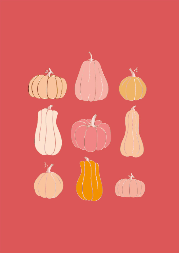 Postcard - Toni Starck - pumpkins