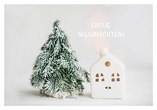 Postkarte - La Card - Tiny house with tree