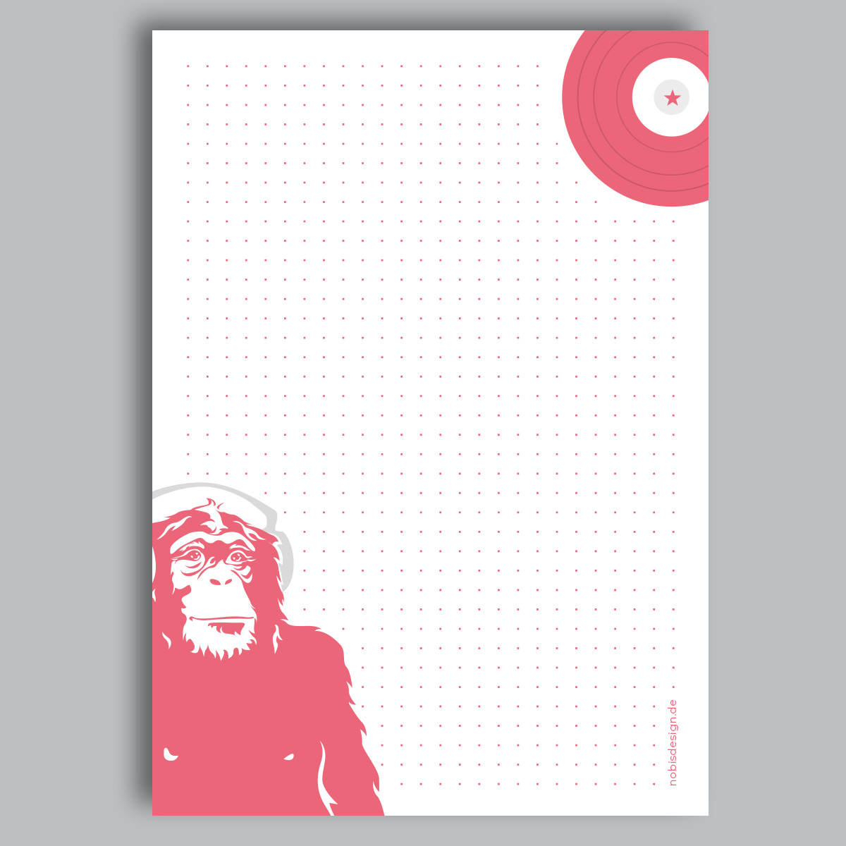 Notepad A5 - neonstyle - Monkey medium