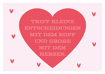 Postkarte - La Card - Große Entscheidungen Postkarte - La Card - Große Entscheidungen