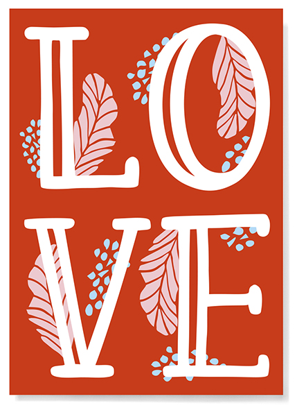 Postcard - familytree - LOVE