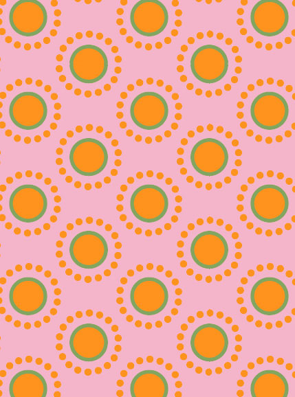 Gift wrap - toni starck pattern - Pinky Mandarin
