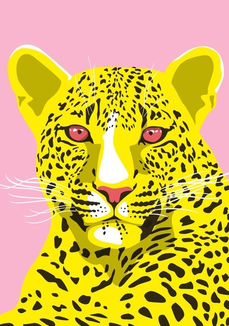 Postcard - luminous - Leopard
