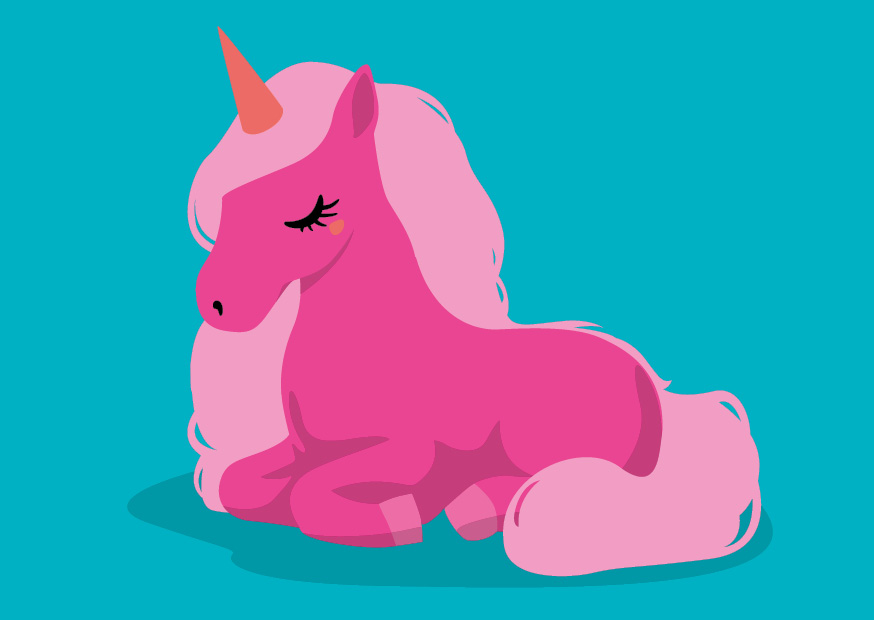 Postcard - luminous - Unicorn