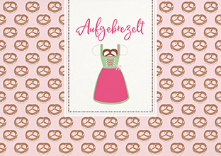 Postkarte - La Card - Aufgebrezelt