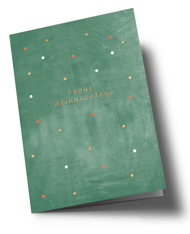 Doublecard C6 - Designfräulein - Xmas Points, Gold foil