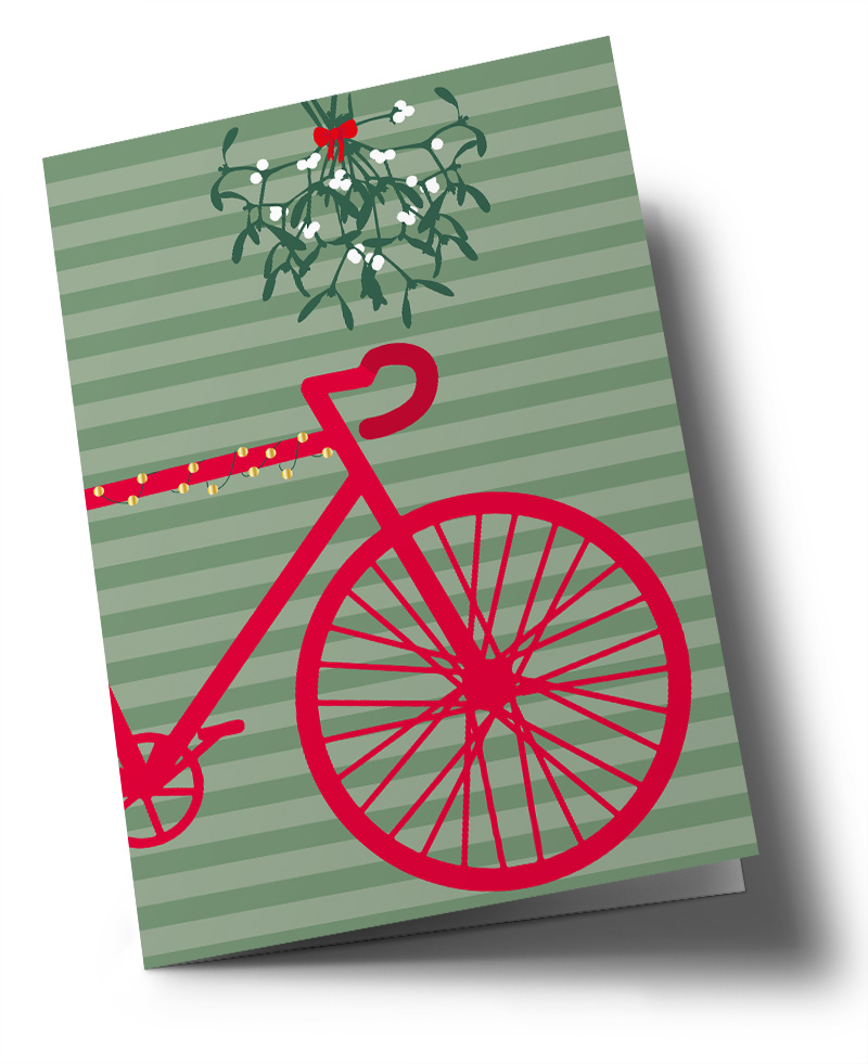 Klappkarte C6 - Toni Starck - Xmas Bike