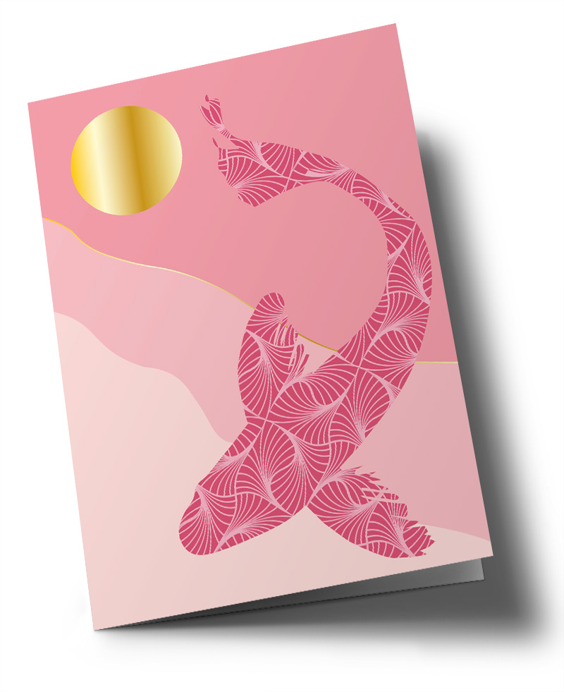 Doublecard C6 - Toni Starck - Koi, pink