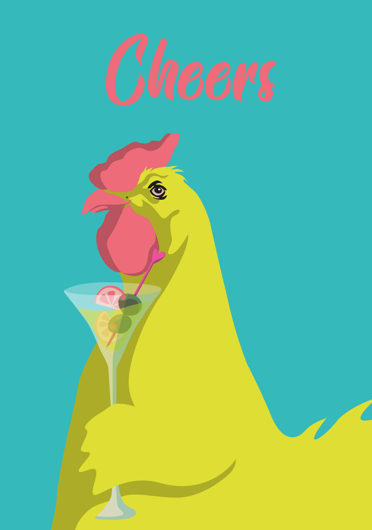 Postcard - luminous - cheers Postcard - luminous - cheers