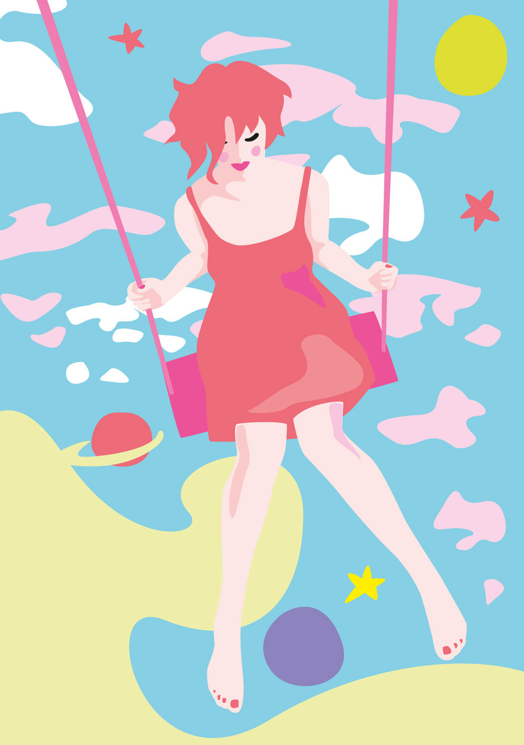 Postcard - Limoncella - Red Hair Girl
