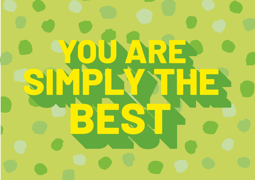 Postkarte - happy wrong - simply the best