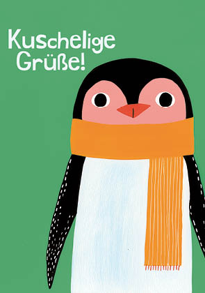 Postkarte - darilarifari - Pinguin mit Mütze