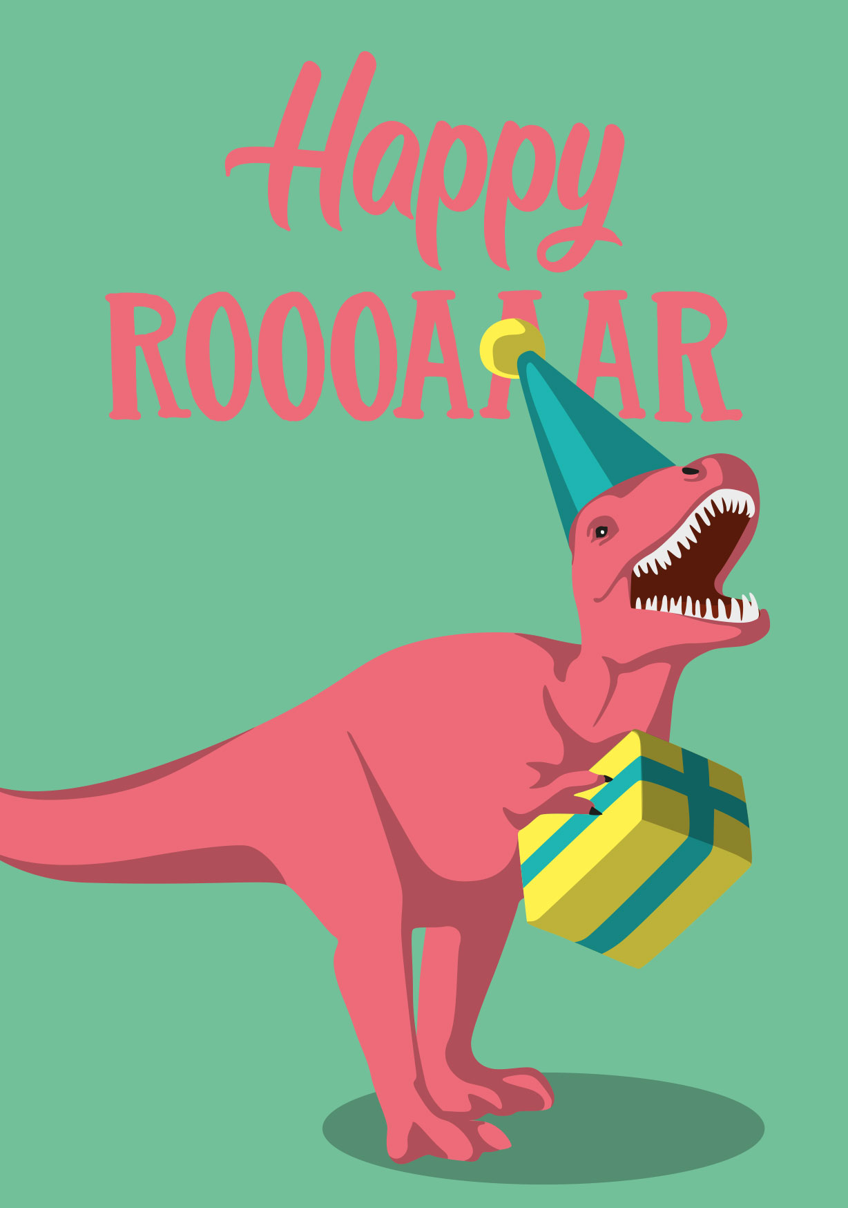 Postkarte - luminous - Happy Roooaaar Postkarte - luminous - Happy Roooaaar